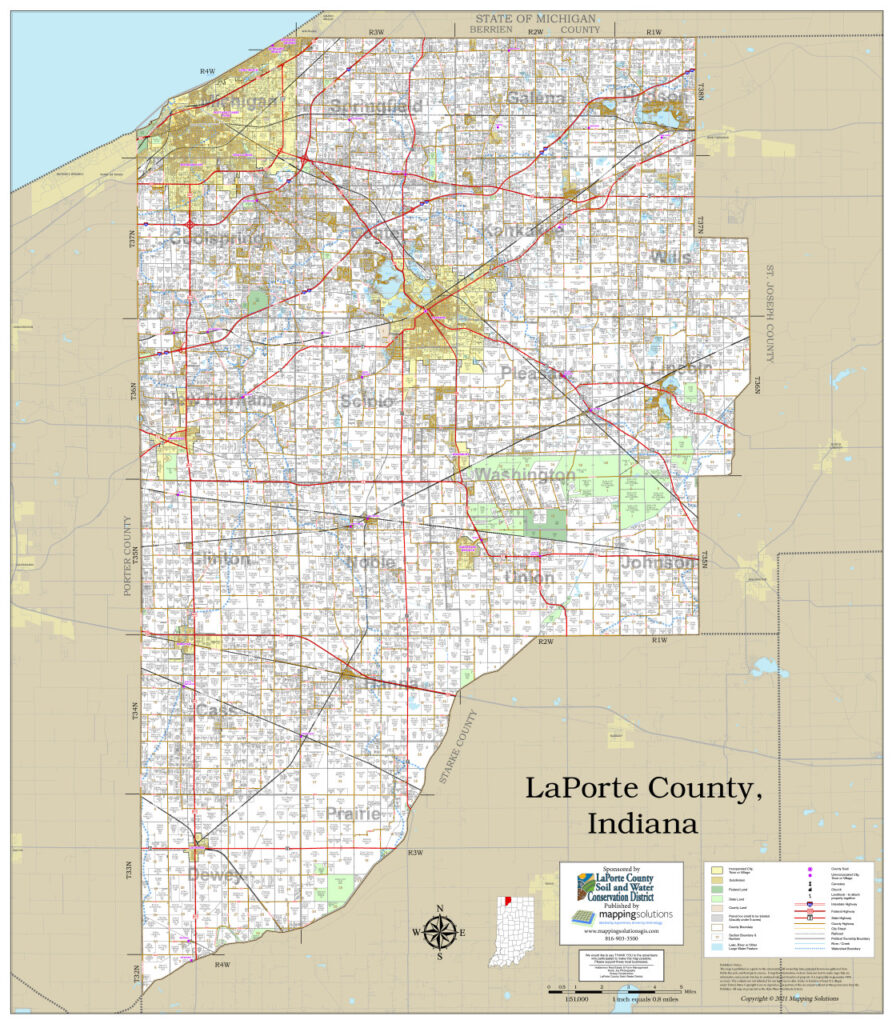 map of laporte county indiana